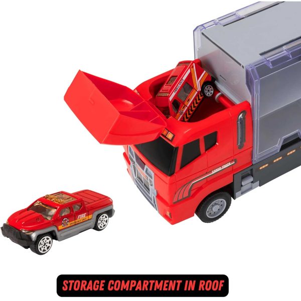 Teamsterz Fire Service Transporter Toy Truck Playset Online