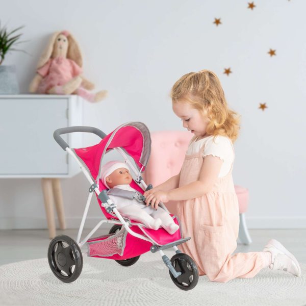 Chicco Pink 3 Wheeled Dolls Running Buggy Online