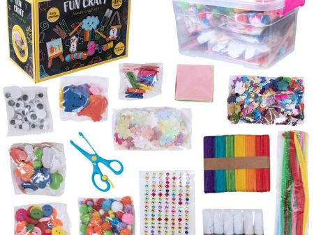 Jumbo Arts and Crafts Supplies Kit with Storage Box - 400+ Pieces Online now