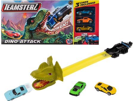 Teamsterz Speed City Dino Attack Racing Track Toy with 3 Cars Online Sale